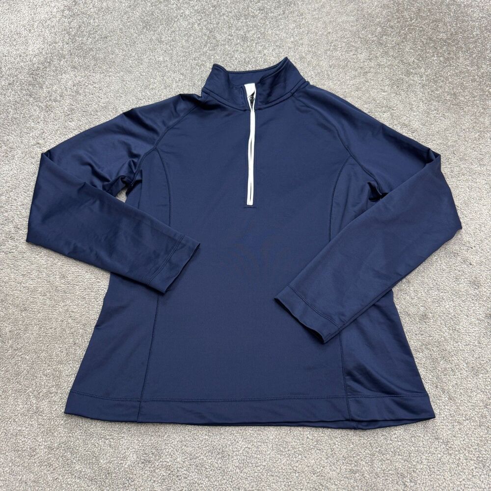 CBUK Cutter & Buck 1/4 Zip Pullover Golf Jacket Mens Large Navy Blue Performance